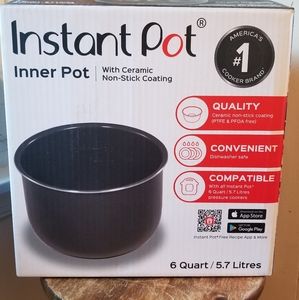 Instant Pot Inner Pot with Ceramic Non-Stick Coating 6.0 Quart / 5.7 Litres